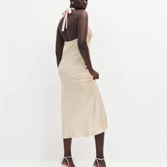 Reformation Wyn Silk Dress size 2 Prosecco - Picture 3 of 5